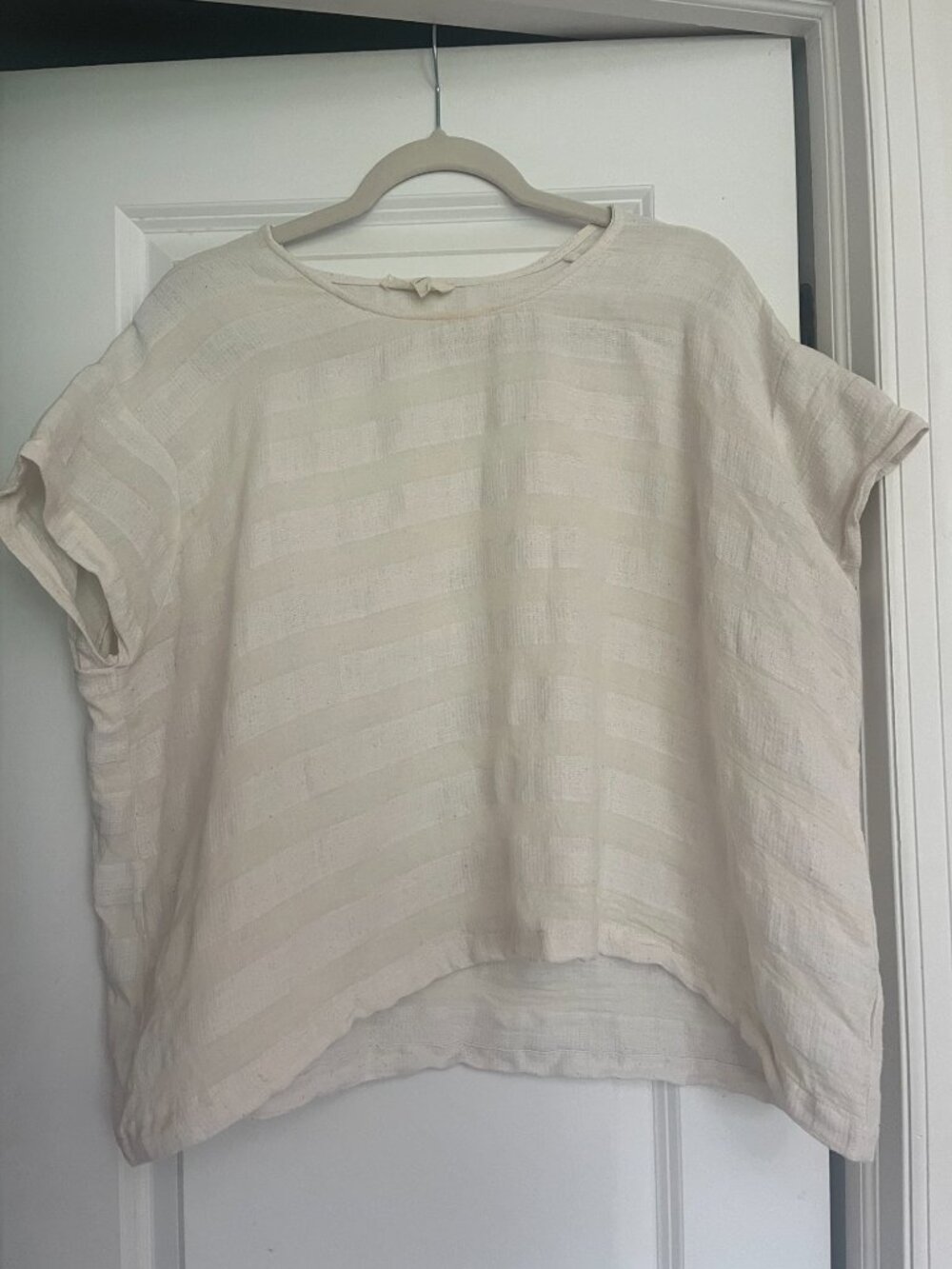 Grade & Gather Ivory Textured Top